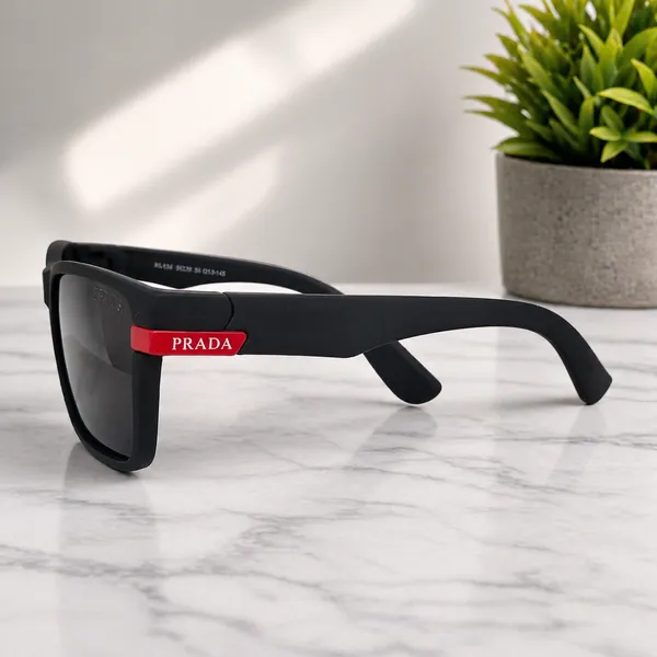 Big Bag - Prada Black Polorized Sunglasses For Men